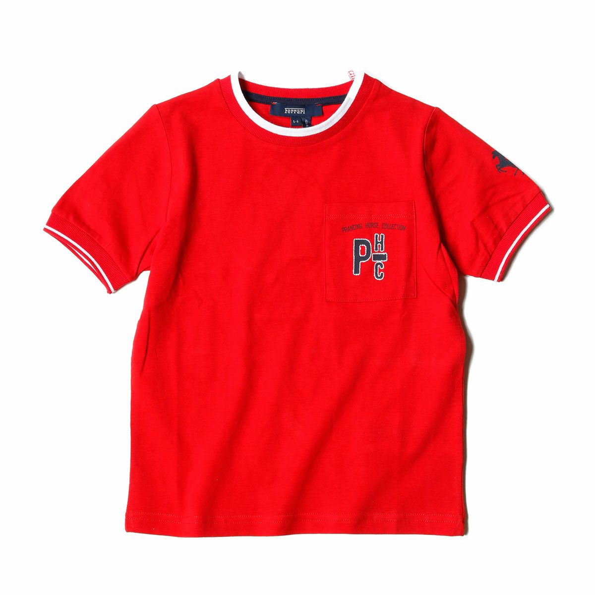 Ferrari｜フェラーリ PH ポケット キッズ Tシャツ｜レッド