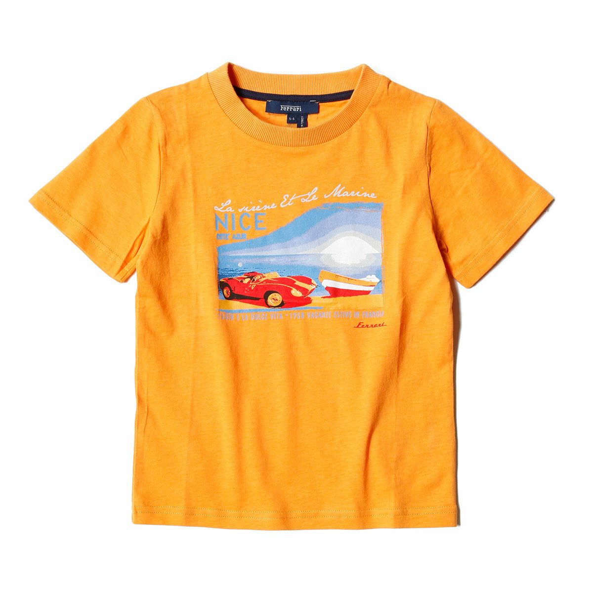Ferrari｜フェラーリ 250 TR キッズ Tシャツ｜オレンジ