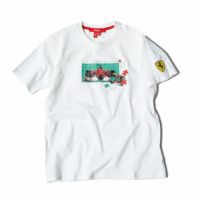 Ferrari｜フェラーリ パズル スクデット キッズ Tシャツ｜ホワイト