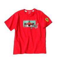 Ferrari｜フェラーリ パズル スクデット キッズ Tシャツ｜レッド