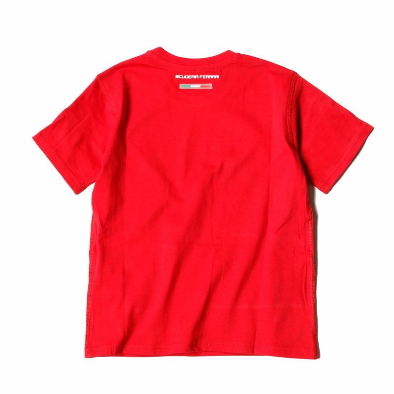 Ferrari｜フェラーリ パズル スクデット キッズ Tシャツ｜レッド