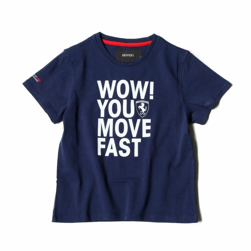 Ferrari｜フェラーリ スクデット ムーブ ファスト キッズ Tシャツ｜ネイビー