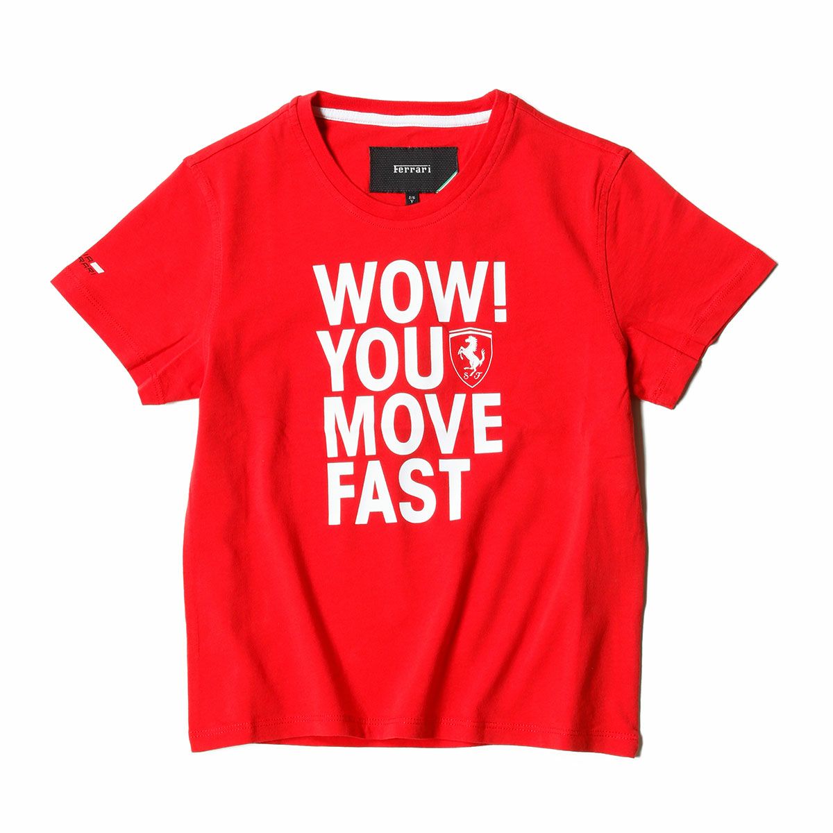 Ferrari｜フェラーリ スクデット ムーブ ファスト キッズ Tシャツ｜Tシャツ｜レッド