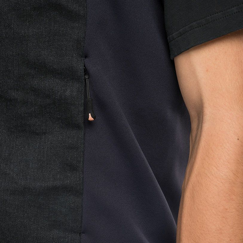 Replay｜REPLAY×DAINESE D-air ハイパーコーデュラスマートジャケット｜ベスト｜ブラック｜モデル着用