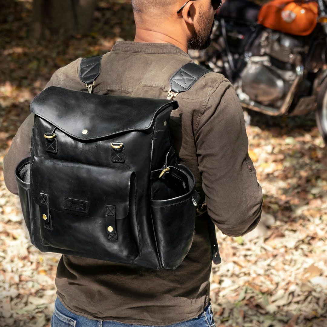 Trip Machine｜アウトランダー サドルバッグ｜バックパック｜ブラック｜使用イメージ