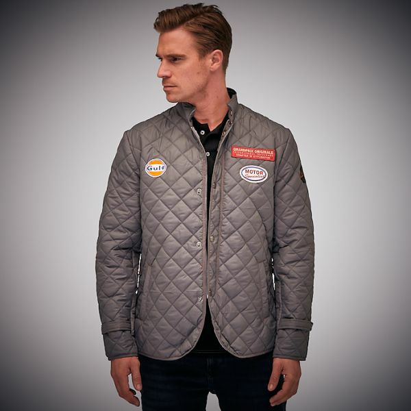 GULF｜ジェントルメン ドライバー ジャケット｜アウター｜グレー｜モデル着用