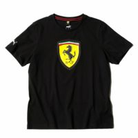 Ferrari｜スクーデリア・フェラーリ レース カラー シールド Tシャツ｜ブラック
