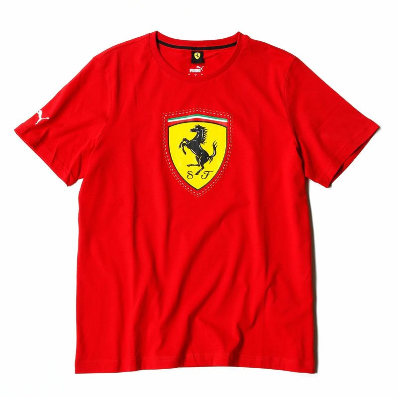 Ferrari｜スクーデリア・フェラーリ レース カラー シールド Tシャツ｜レッド
