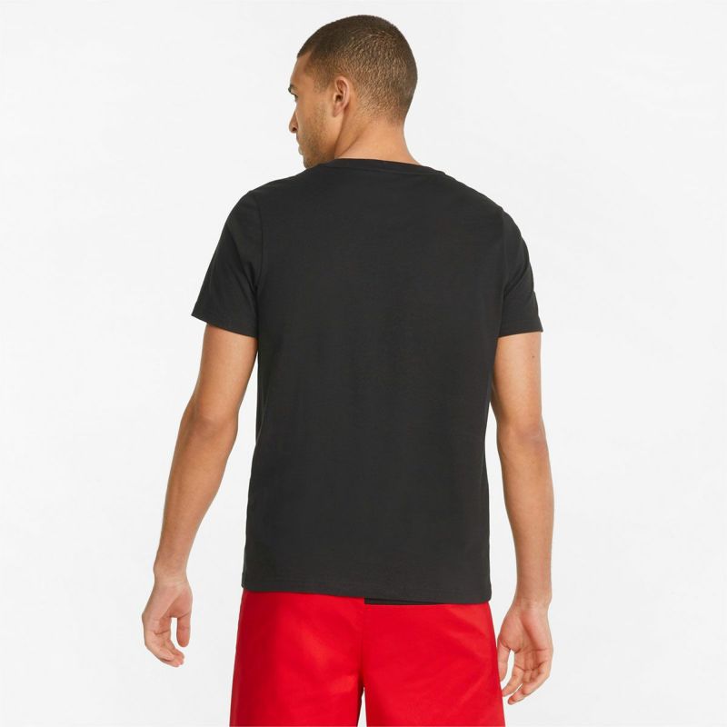 Ferrari｜スクーデリア・フェラーリ レース カラー シールド Tシャツ｜ブラック｜モデル着用