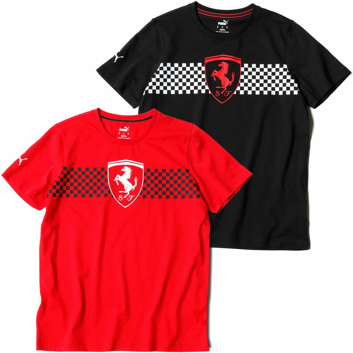 Ferrari｜スクーデリア・フェラーリ チェッカード フラッグ Tシャツ｜