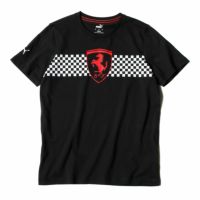 Ferrari｜スクーデリア・フェラーリ チェッカード フラッグ Tシャツ｜ブラック