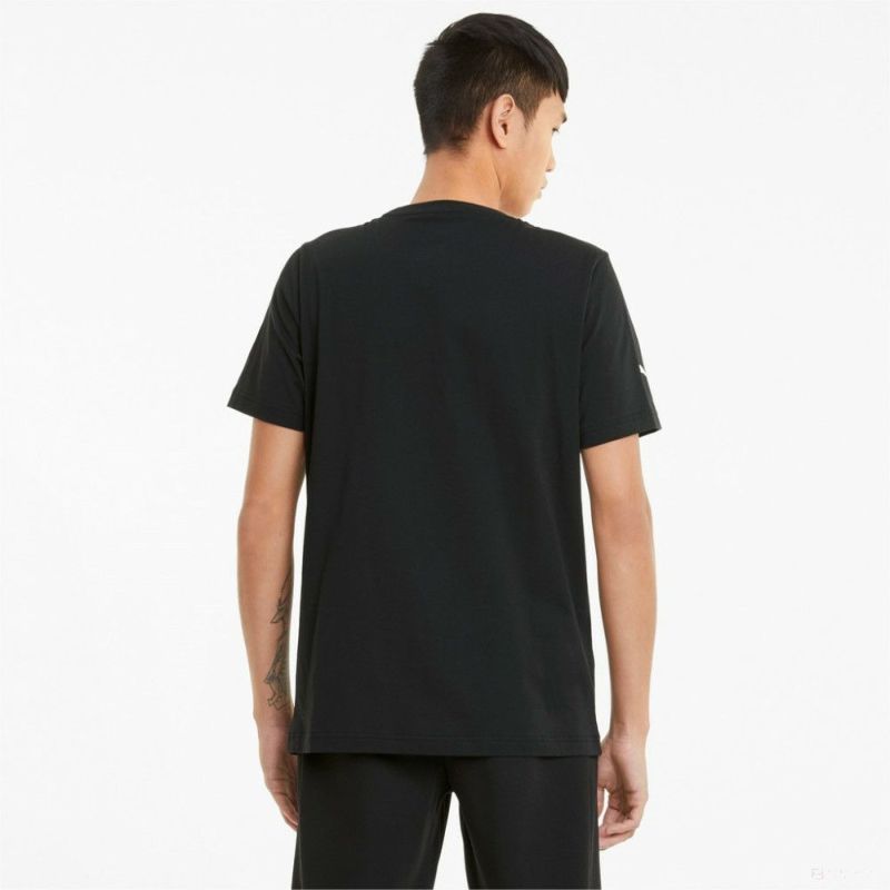 Ferrari｜スクーデリア・フェラーリ チェッカード フラッグ Tシャツ｜ブラック｜モデル着用