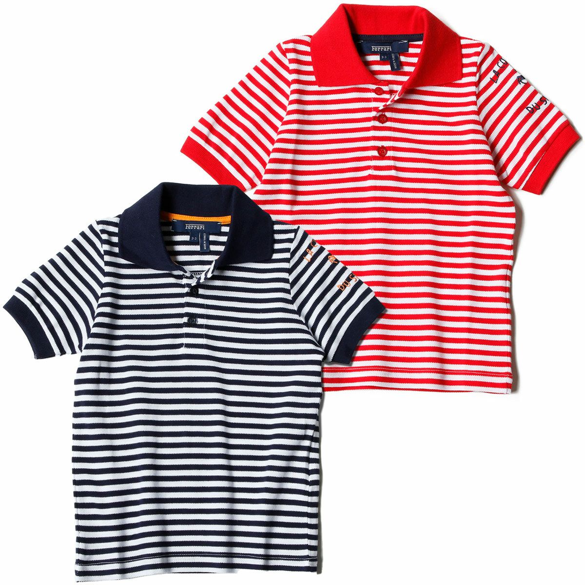 Ferrari｜フェラーリ La Course ストライプ キッズ ポロ｜ポロシャツ