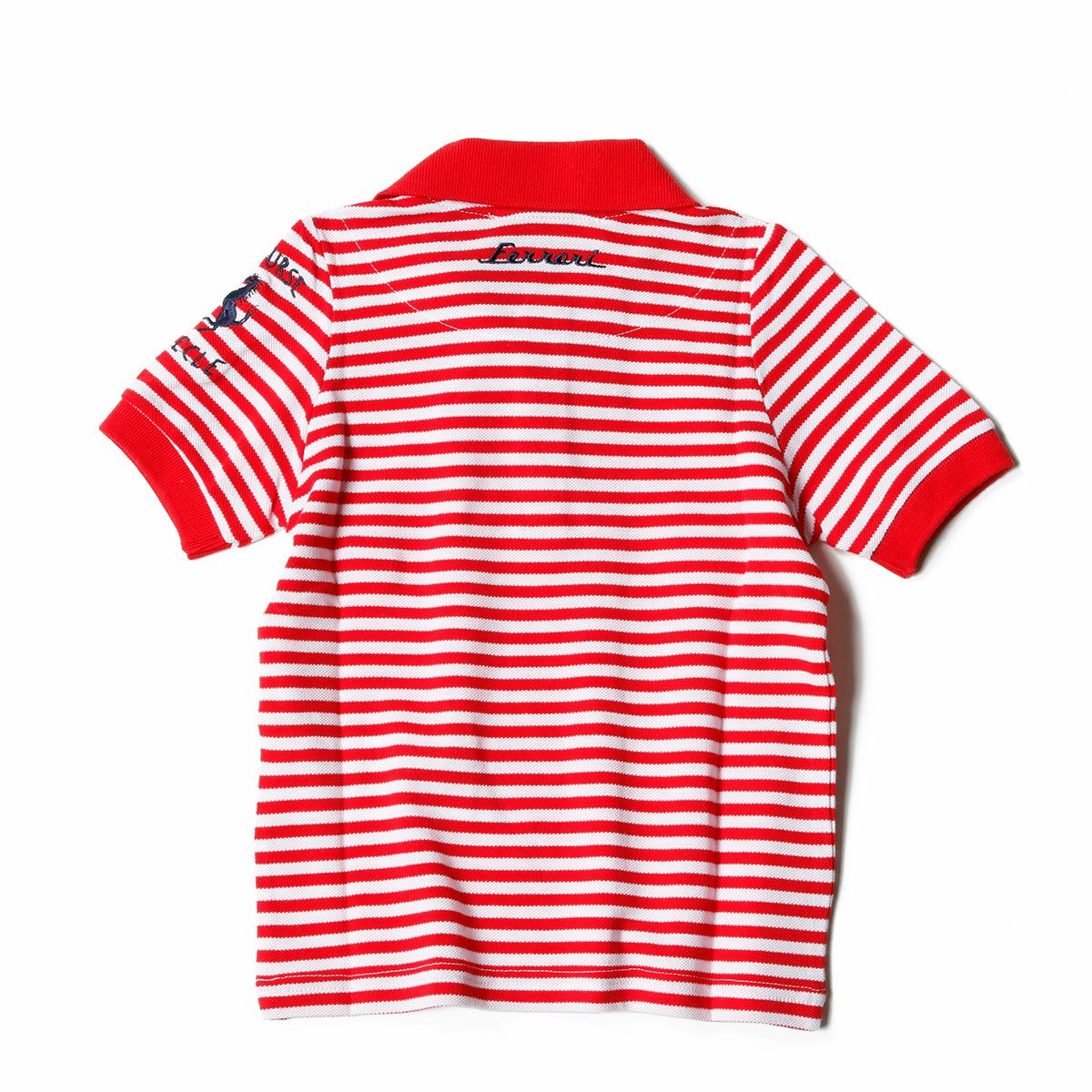 Ferrari｜フェラーリ La Course ストライプ キッズ ポロ｜ポロシャツ｜レッド