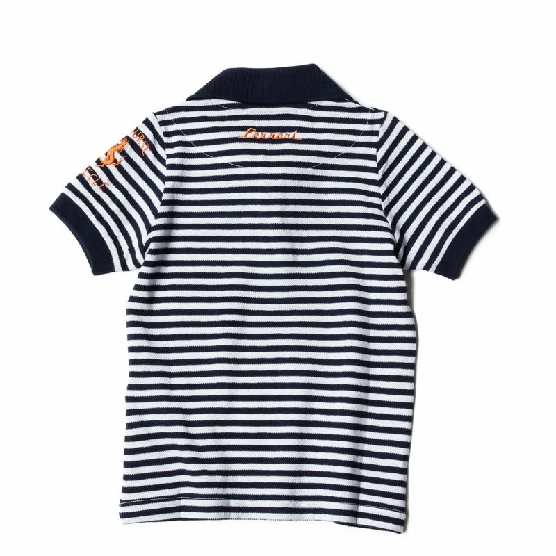 Ferrari｜フェラーリ La Course ストライプ キッズ ポロ｜ポロシャツ｜ネイビー