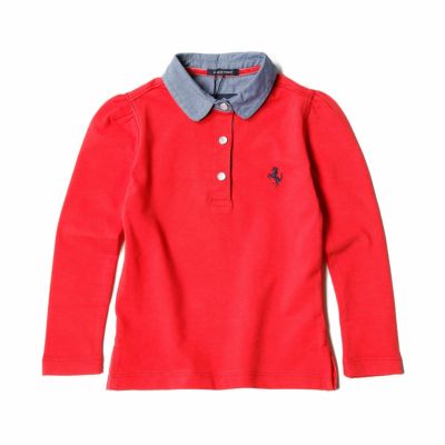 Ferrari｜フェラーリ ピケ ロングスリーブ キッズ ポロ｜ポロシャツ