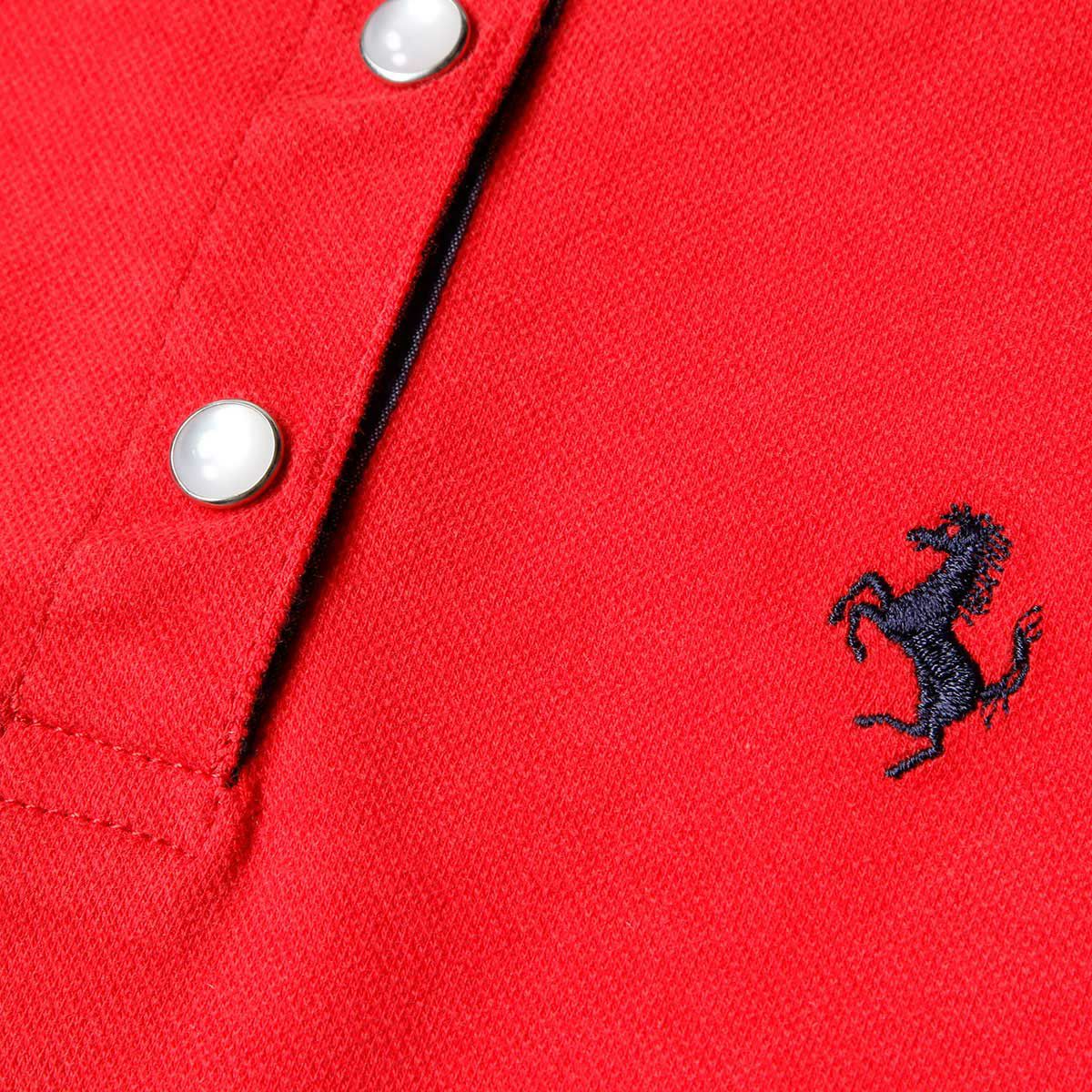 Ferrari｜フェラーリ ピケ ロングスリーブ キッズ ポロ｜ポロシャツ｜レッド