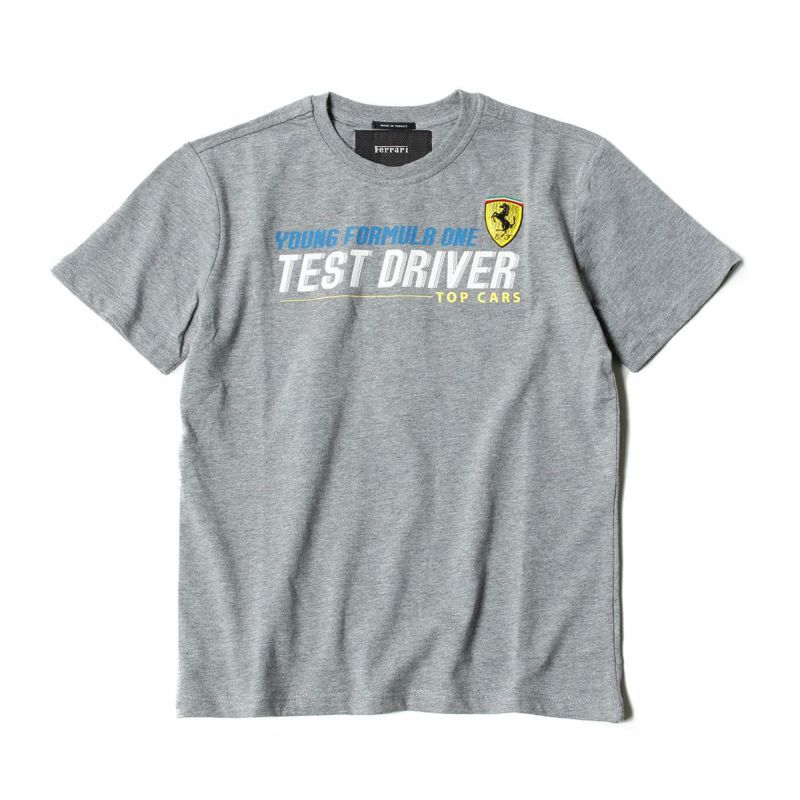 Ferrari｜フェラーリ ドライバー キッズ Tシャツ｜グレー