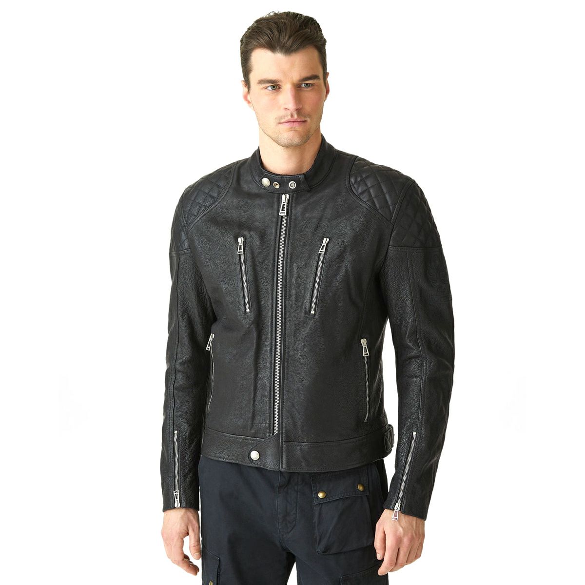 BELSTAFF｜チータム モーターサイクル ジャケット｜レザー｜ブラック｜モデル着用