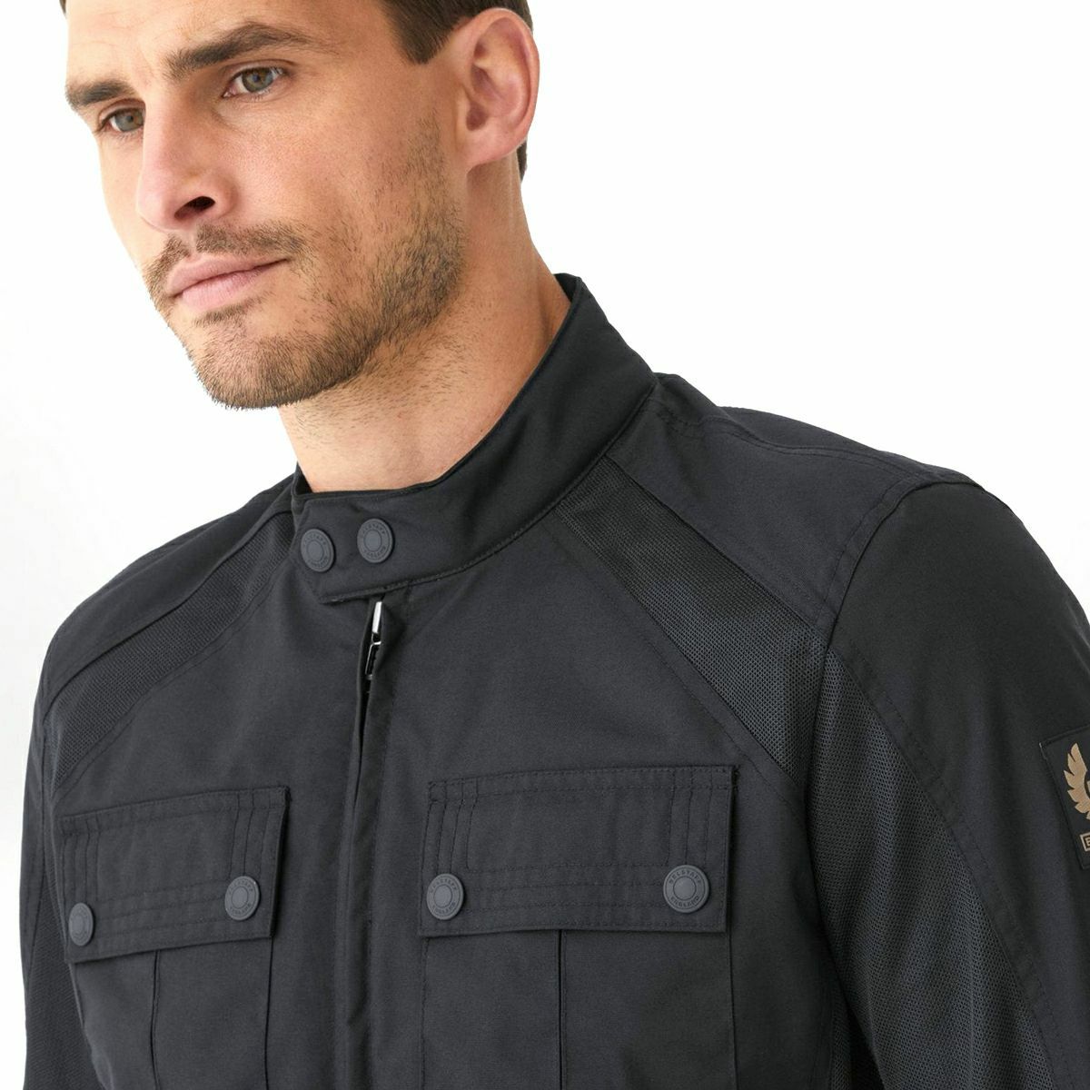 BELSTAFF｜テンプル モーターサイクル ジャケット｜メッシュ｜ブラック｜モデル着用