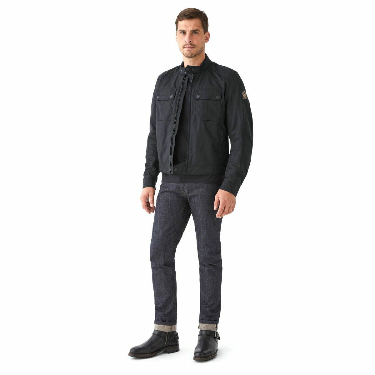 BELSTAFF｜テンプル モーターサイクル ジャケット｜メッシュ｜ブラック｜モデル着用