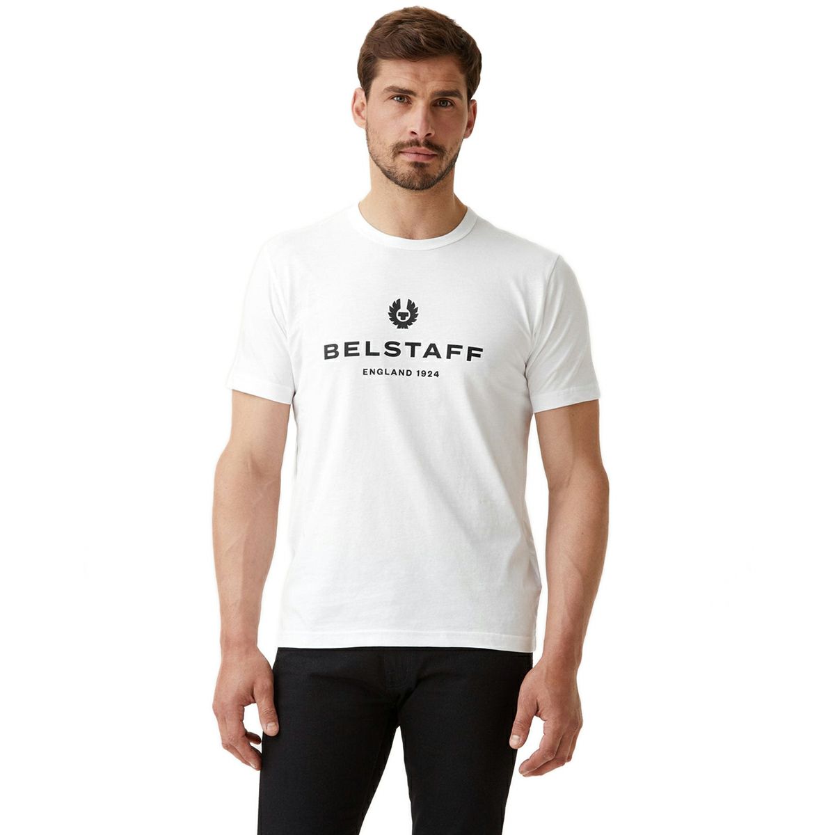BELSTAFF｜1924 Tシャツ｜ホワイト｜モデル着用