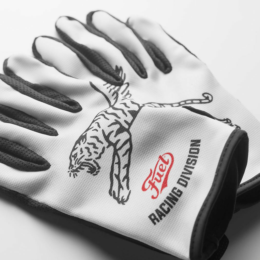 Fuel Motorcycles｜レーシング ディヴィジョン グローブ｜サマー｜ホワイト×ブラック