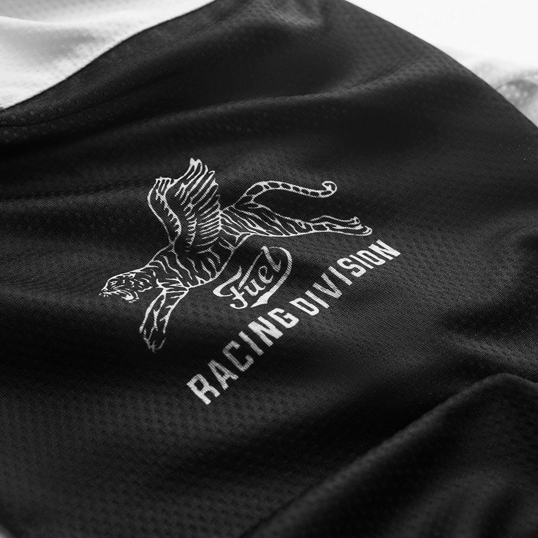 Fuel Motorcycles｜レーシング ディヴィジョン ジャージ｜MXジャージ｜ブラック×ホワイト