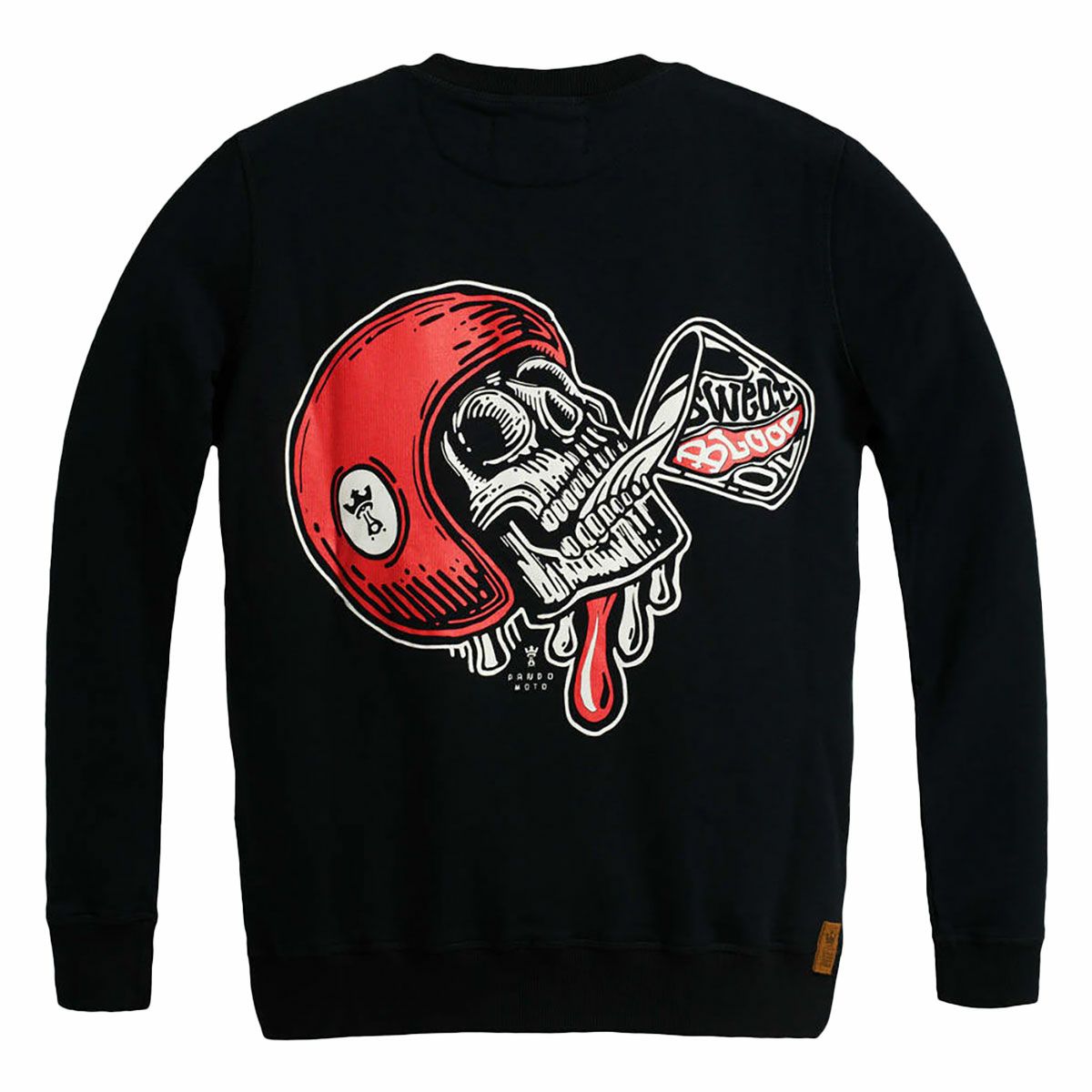 PANDO MOTO｜ジョン スカル 01 スウェットシャツ｜ブラック