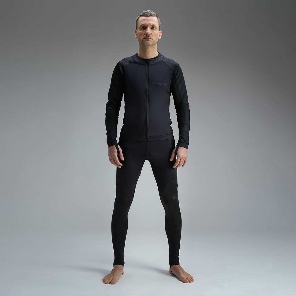 PANDO MOTO｜スキン UH 03｜アンダーウェア｜ブラック｜モデル着用