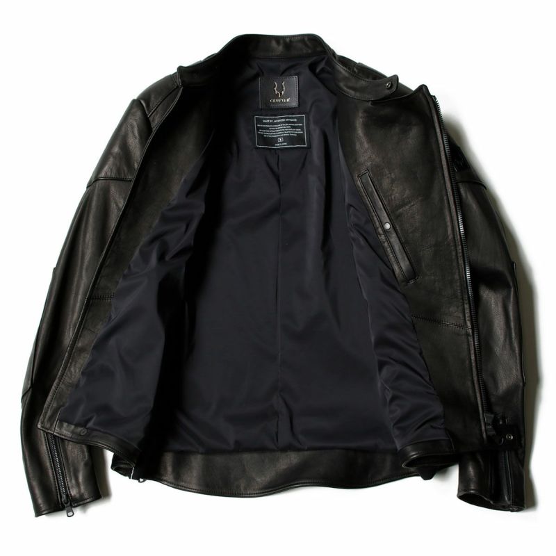 CRUFTER｜CR-MJ7 ダブル ライダース｜レザー｜ブラック