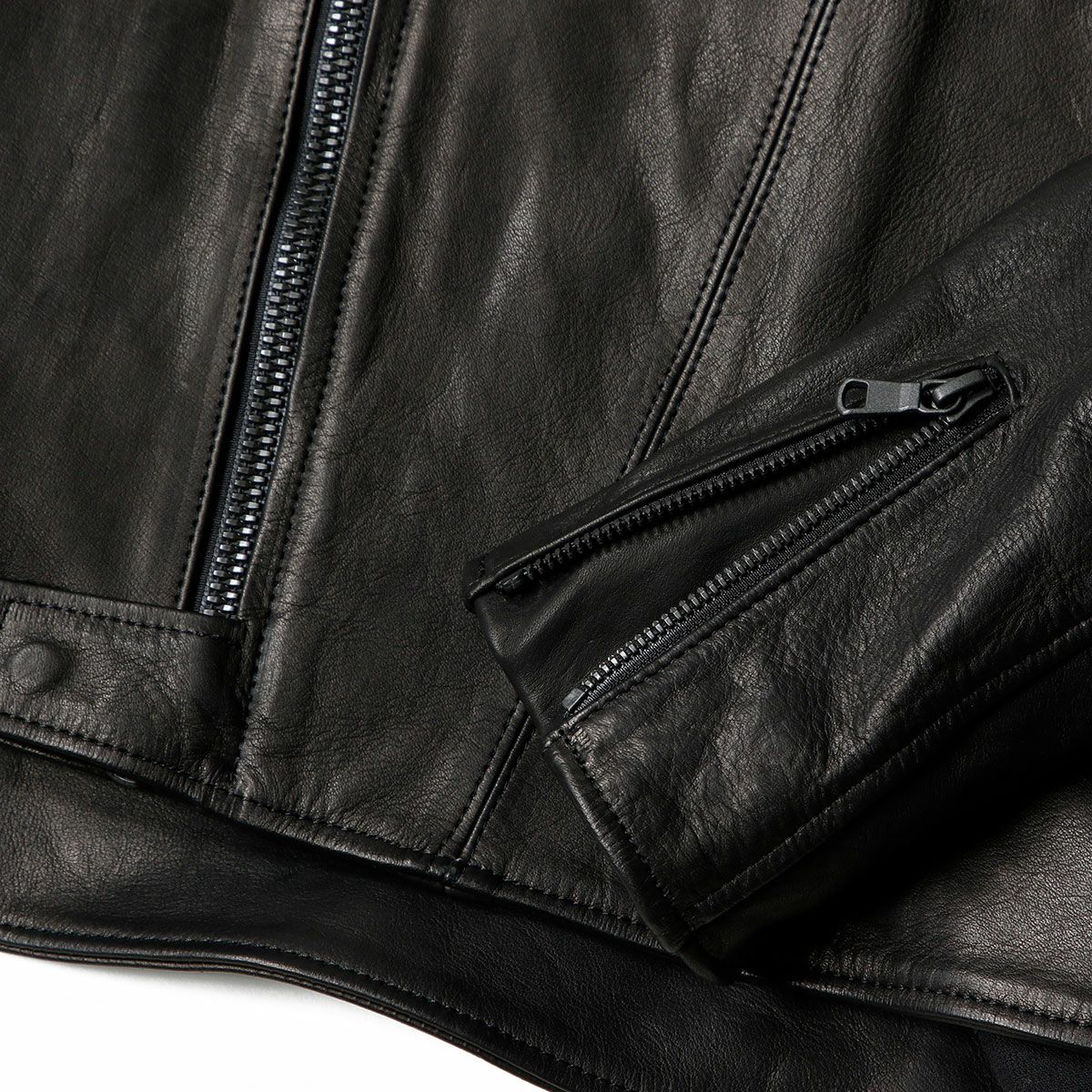 CRUFTER｜CR-MJ7 ダブル ライダース｜レザー｜ブラック