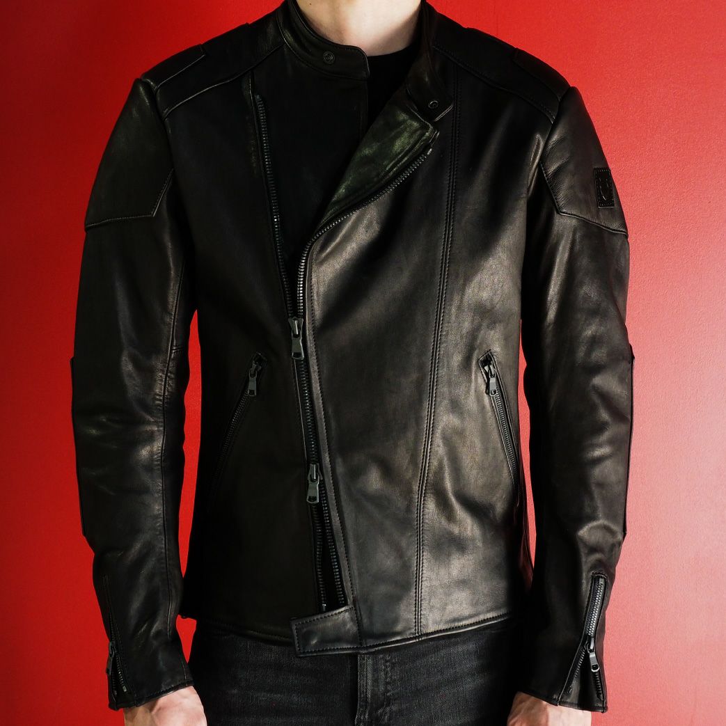 CRUFTER｜CR-MJ7 ダブル ライダース｜レザー｜ブラック｜モデル着用