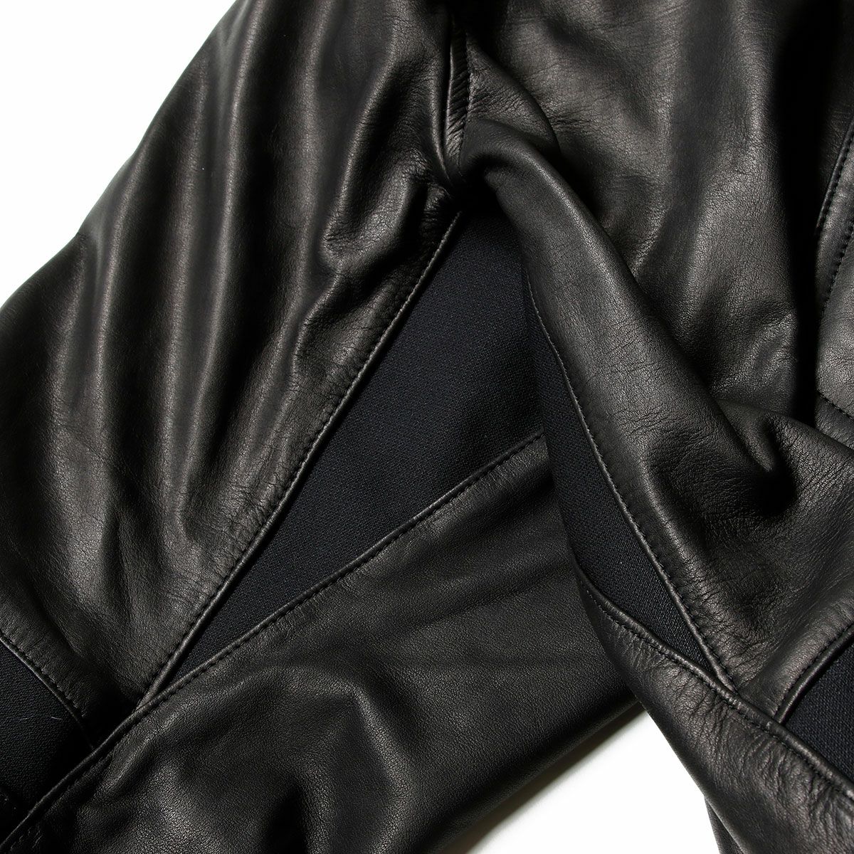 CRUFTER｜CR-MJ8 コンフォート ライディング パンツ｜レザー｜ブラック
