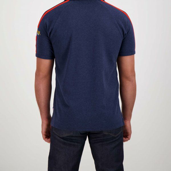 Steve McQueen｜ル・マン スティーブ・マックィーン レーシング 20 ポロ｜ポロシャツ｜ダークブルー｜モデル着用