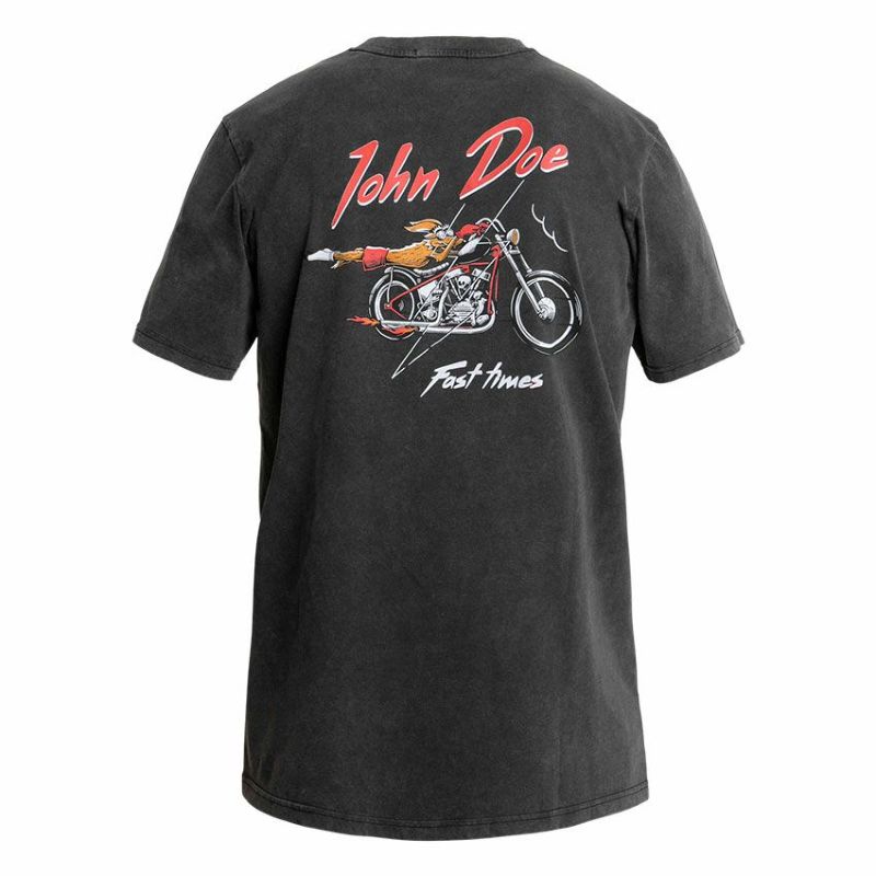 John Doe｜”ファスト タイム” Tシャツ｜ブラック