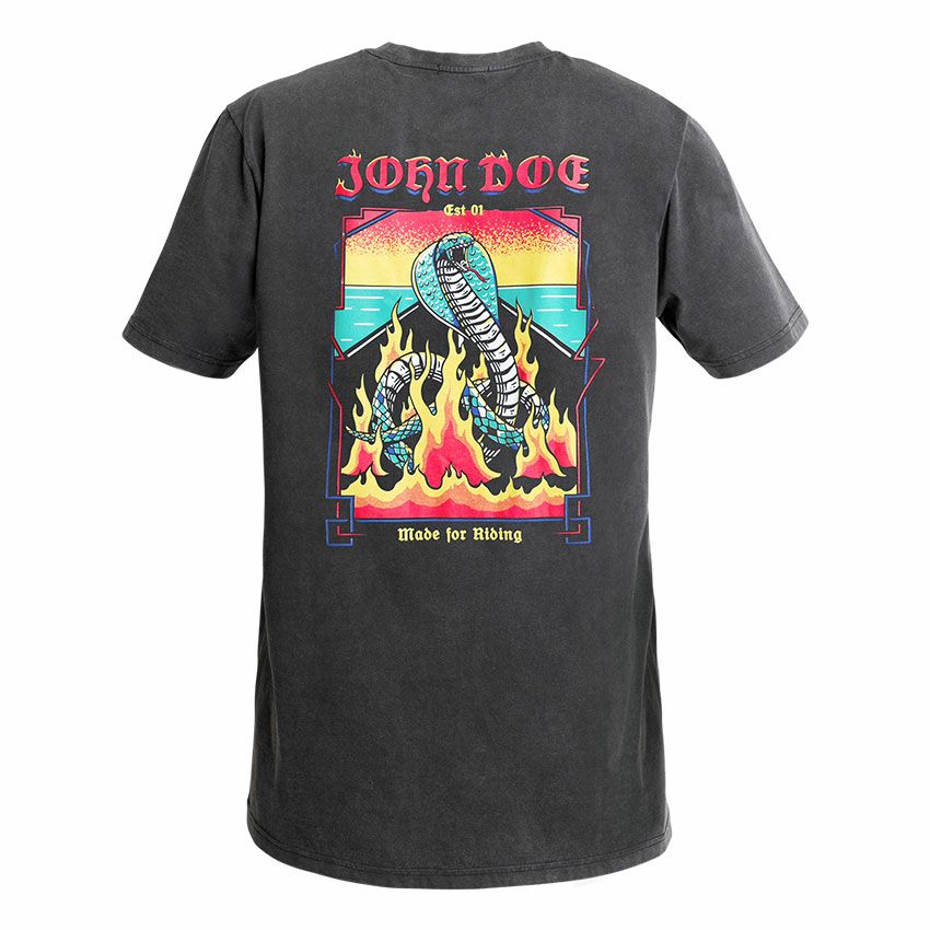 John Doe｜”スネークオンファイア” Tシャツ｜