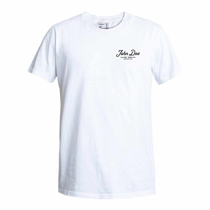 John Doe｜”JD” Tシャツ｜ホワイト