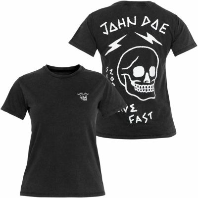 John Doe｜”ライブ ファスト スカル” Tシャツ ウーマン｜