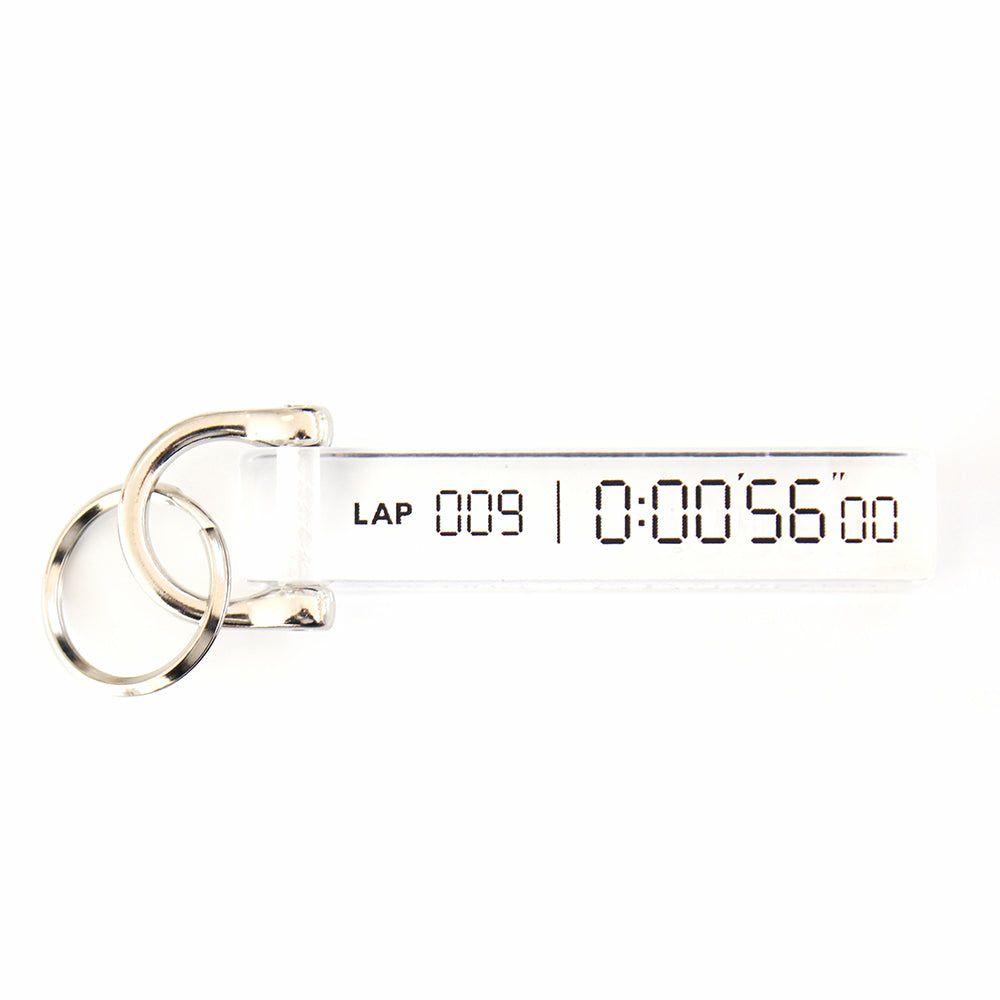 56design｜ラップ タイム キーホルダー｜クリア