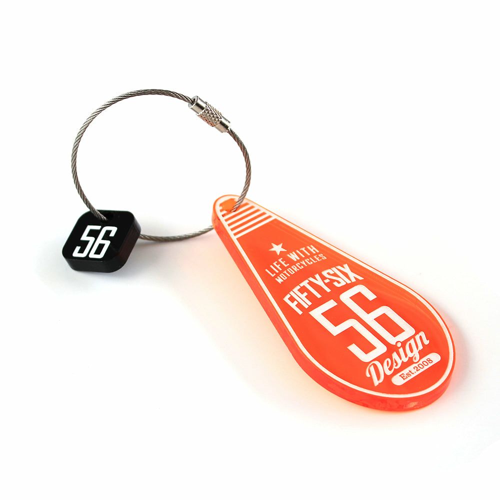 56design｜ティアドロップ キーホルダー｜オレンジゼリー