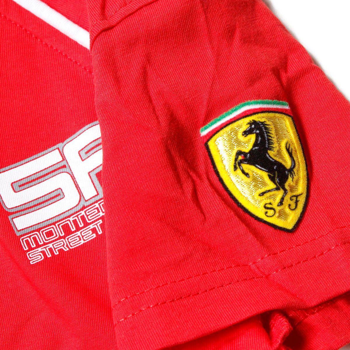 Ferrari｜フェラーリ ビーチ SF UV キッズ Tシャツ｜レッド