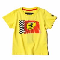 Ferrari｜フェラーリ スクデット フラッグ キッズ Tシャツ｜イエロー