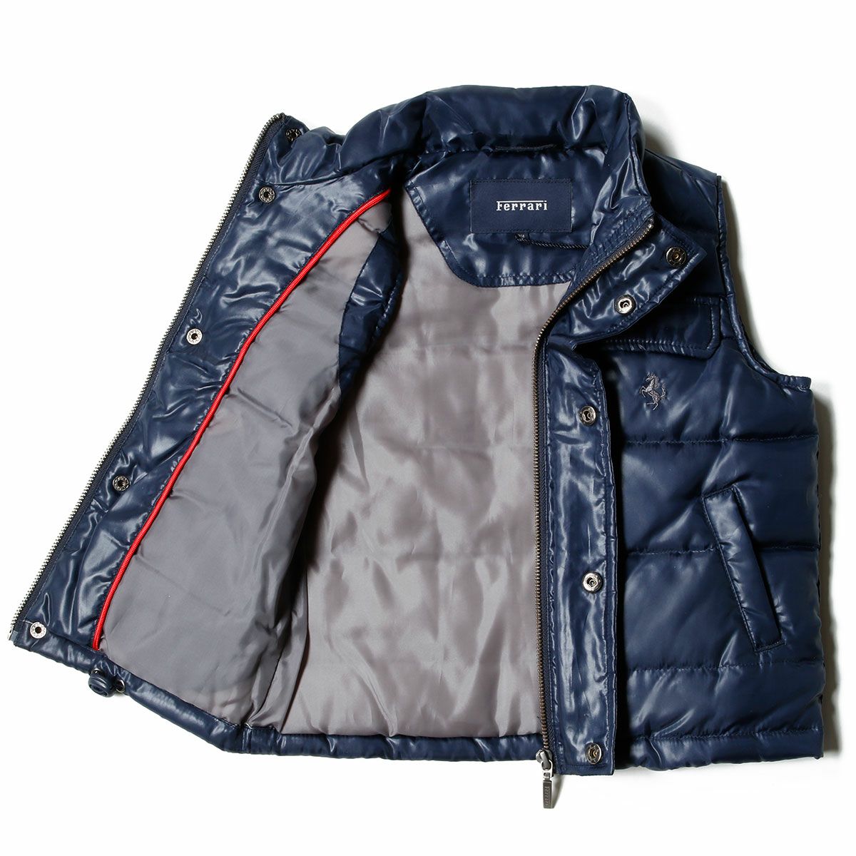 Ferrari｜フェラーリ フェザー ダウン キッズ ベスト｜ネイビー
