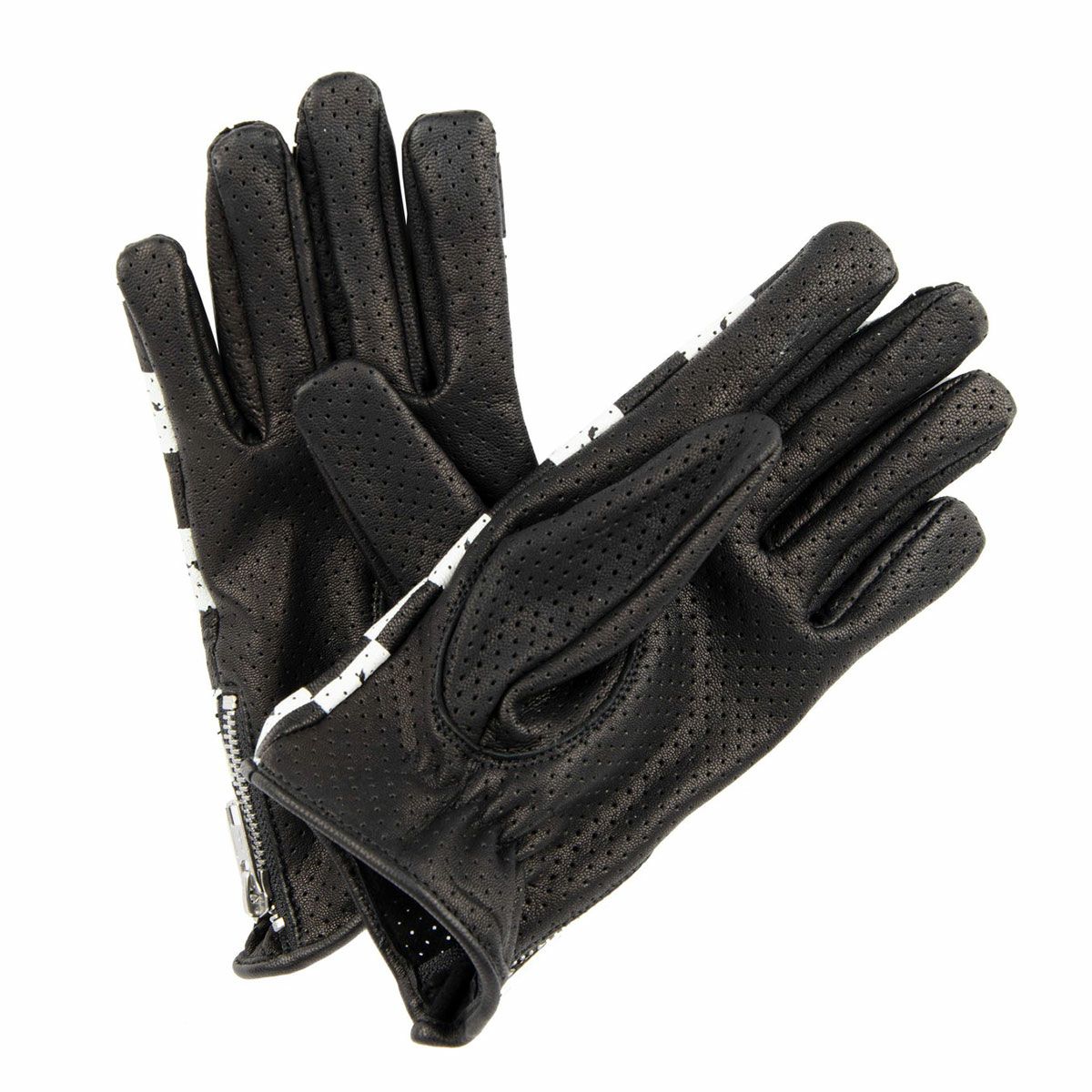 El Solitario｜ウルフ チェッカーズ グローブ｜サマー｜ブラック×ホワイト