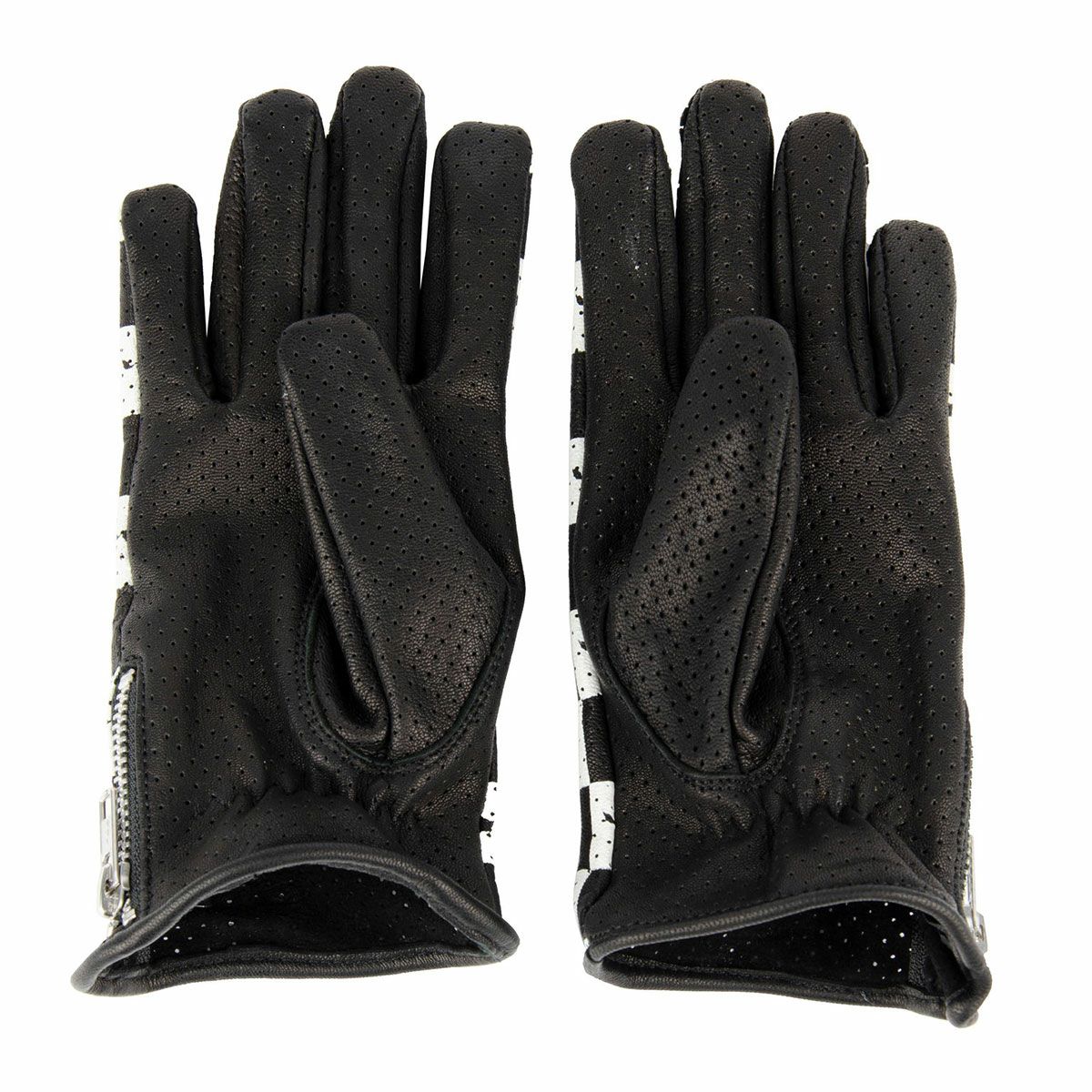 El Solitario｜ウルフ チェッカーズ グローブ｜サマー｜ブラック×ホワイト