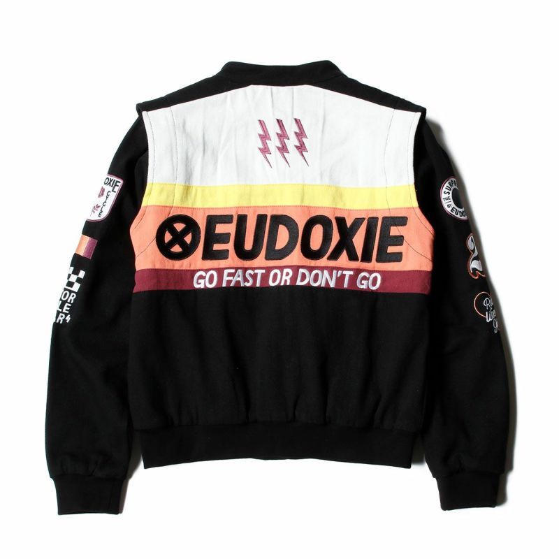 EUDOXIE｜テクニカル レーシング ジャケット｜ファブリック｜ブラック×オレンジ