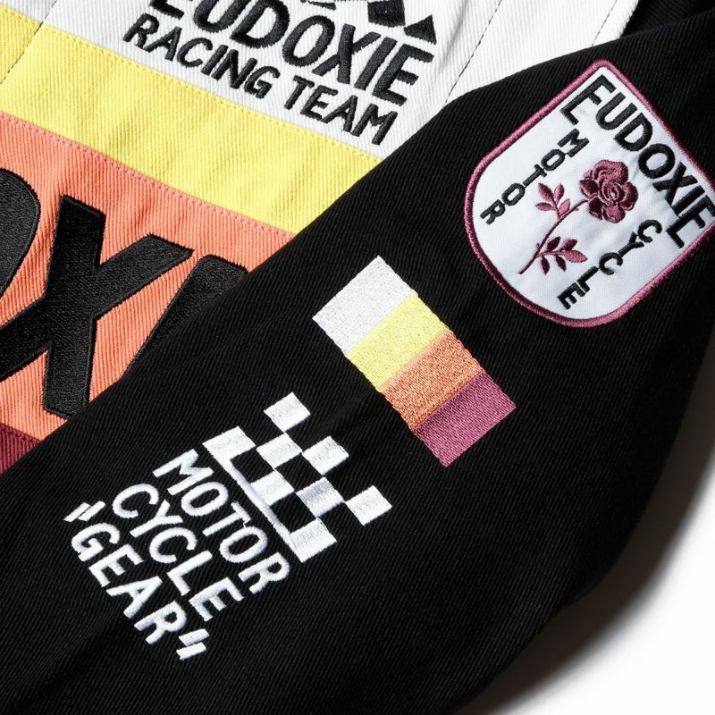 EUDOXIE｜テクニカル レーシング ジャケット｜ファブリック｜ブラック×オレンジ