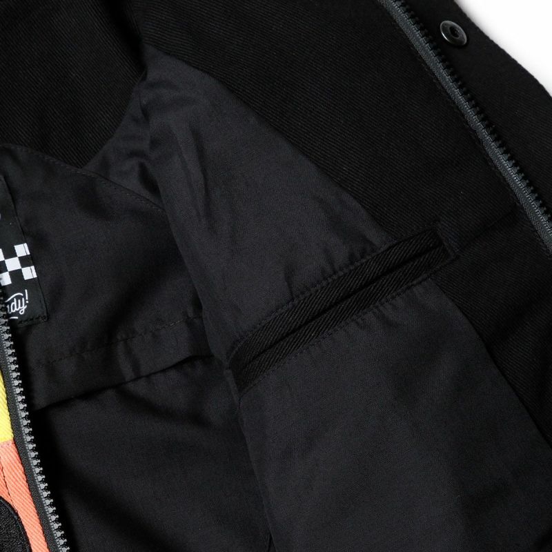 EUDOXIE｜テクニカル レーシング ジャケット｜ファブリック｜ブラック×オレンジ
