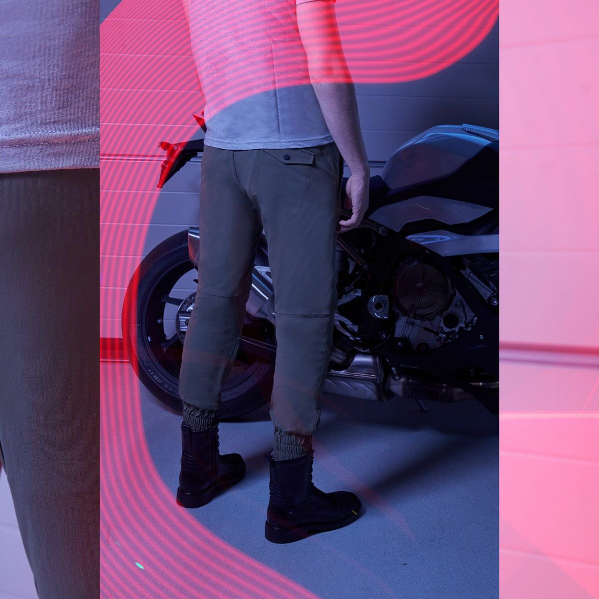 SPIDI｜モト ジョガー｜その他パンツ｜ミリタリーグリーン｜モデル着用